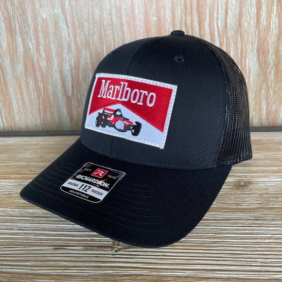 Marlboro F1 Formula 1 Racing Vintage Patch Hat - All Black Richardson 112 - Picture 4 of 9